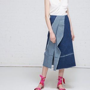 NWT Maria Cornejo denim midi skirt